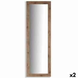 Lustro ścienne Brązowy Drewno Szkło 40 ,5 x 130,5 x 1,5 cm (2 Sztuk)