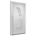 Drzwi wejściowe, białe, 88x200 cm, PVC