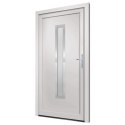 Drzwi wejściowe, białe, 98x200 cm, PVC