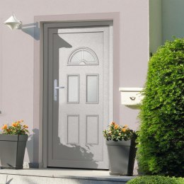 VidaXL Drzwi zewnętrzne, białe, 110x210 cm, PVC