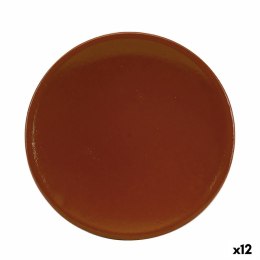 Talerz Raimundo Barro Profesional Refraktor Terakota Ceramika Brązowy 22 cm (12 Sztuk)