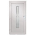 Drzwi wejściowe, antracytowe, 98x208 cm, PVC
