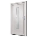Drzwi wejściowe, białe, 88x200 cm, PVC