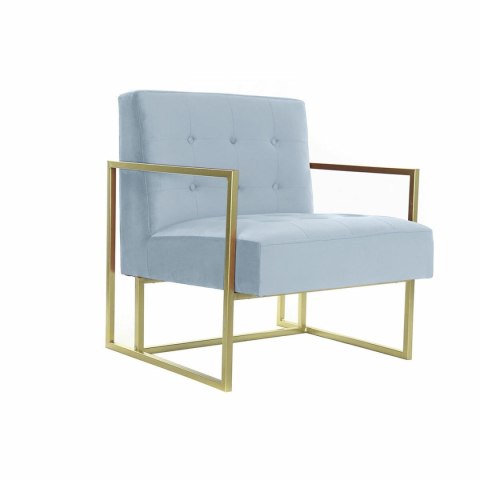 Fotel DKD Home Decor Złoty Błękitne niebo Metal Plastikowy Aksamit 67 x 70 x 76 cm
