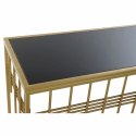 Konsola DKD Home Decor Szkło Czarny Złoty Metal 120 x 40 x 81 cm