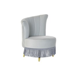 Krzesło DKD Home Decor Metal Poliester Błękitne niebo Gąbka Drewno MDF (77 x 63 x 85 cm)