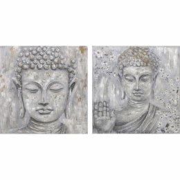 Obraz DKD Home Decor 100 x 2,4 x 100 cm Budda Orientalny (2 Sztuk)