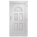 Drzwi wejściowe, białe, 98x208 cm, PVC