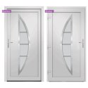 Drzwi zewnętrzne, białe, 98x190 cm, PVC