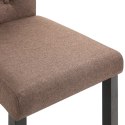Krzesła stołowe, 2 szt., brązowe, obite tkaniną