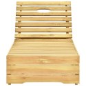 Leżak z jasnozieloną poduszką, impregnowane drewno sosnowe