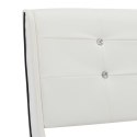 Łóżko z materacem memory, białe, sztuczna skóra, 90 x 200 cm