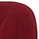 Obrotowe krzesło biurowe, winna czerwień, obite aksamitem