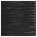 Panele ścienne, 48 szt., czarne, 50x50 cm, XPS, 12 m², kamień