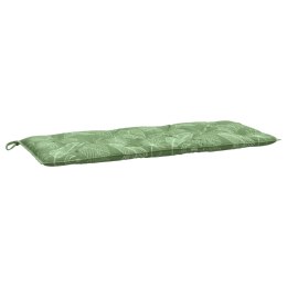 Poduszka na ławkę ogrodową, wzór w liście, 120x50x7 cm