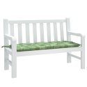 Poduszka na ławkę ogrodową, wzór w liście, 120x50x7 cm