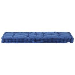 VidaXL Poduszka na podłogę lub palety, bawełna, 120x40x7 cm, błękitna