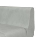 Sofa rozkładana L, jasnoszara, 275x140x70 cm, aksamit