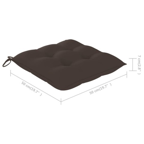 Krzesła ogrodowe z poduszkami, 2 szt., lite drewno tekowe