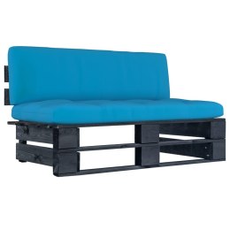 VidaXL Ogrodowa sofa środkowa z palet, impregnowana na czarno sosna