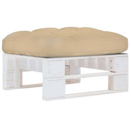 VidaXL Ogrodowy stołek z palet, impregnowane na biało drewno sosnowe