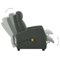 Elektryczny fotel masujący, szary, sztuczna skóra