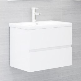 Szafka pod umywalkę, wysoki połysk, biała, 60x38,5x45 cm