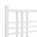 Metal Bed Frame with Headboard White 76"x79.9" King