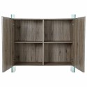 Kredens DKD Home Decor Naturalny MDF szkło hartowane (120 x 44 x 120 cm)