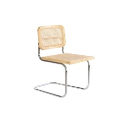 Krzesło do Jadalni DKD Home Decor 46 x 46 x 77 cm Naturalny Srebrzysty Jasnobrązowy Rattan