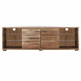 MebleTV DKD Home Decor Brązowy 200 x 40 x 63 cm Szkło Drewno akacjowe