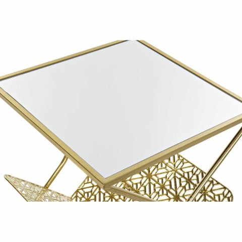 Półka na czasopisma DKD Home Decor Złoty Metal Lustro 45 x 45 x 55 cm Półka na czasopisma DKD Home Decor Złoty Metal Lustro 45 x 45 x 55 cm