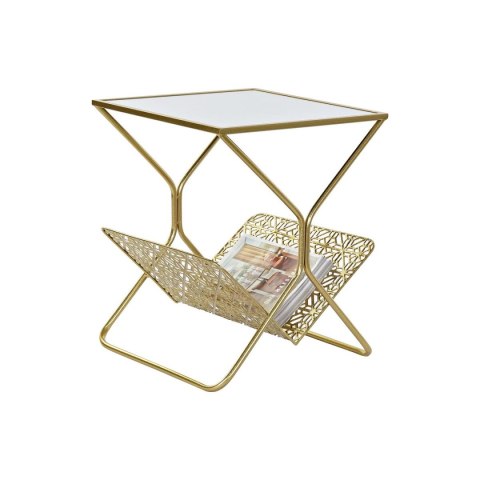 Półka na czasopisma DKD Home Decor Złoty Metal Lustro 45 x 45 x 55 cm Półka na czasopisma DKD Home Decor Złoty Metal Lustro 45 x 45 x 55 cm