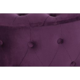 Ergonomiczny DKD Home Decor Purpura Poliester Bordeaux Drewno MDF (70 x 70 x 42 cm)