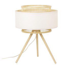 Lampa stołowa DKD Home Decor Brązowy Poliester Biały Bambus (36 x 36 x 48 cm)