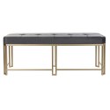 Taboret DKD Home Decor Szary Metal Aksamit (120 x 40 x 47 cm)