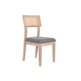 Krzesło do Jadalni DKD Home Decor Jodła Poliester Ciemny szary (46 x 53 x 90 cm)