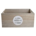 Pudełko ozdobne DKD Home Decor Naturalny Drewno MDF Spirale Śródziemnomorski 50 x 40 x 22,5 cm