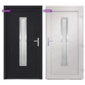 Drzwi wejściowe, antracytowe, 88x200 cm, PVC