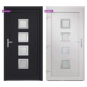 Drzwi zewnętrzne, antracytowe, 98x190 cm, PVC