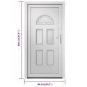 Drzwi zewnętrzne, białe, 88x190 cm, PVC