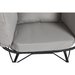 Fotel ogrodowy DKD Home Decor Czarny Szary Metal rattan syntetyczny 99 x 71 x 147 cm