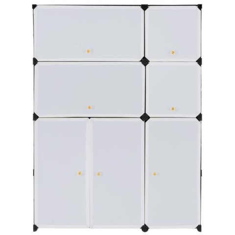 Regał czarno-biały - system wtykowy