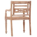 Krzesła Batavia, 4 szt., bielone, lite drewno tekowe