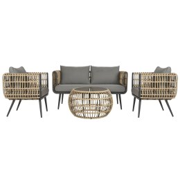 Zestaw Stół i 3 Krzesła DKD Home Decor Brązowy Aluminium rattan syntetyczny 144 x 67 x 74 cm