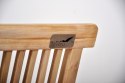 Komplet 2 x składane krzesła 1 x stolik DIVERO z drewna tekowego