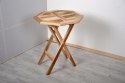 Komplet 2 x składane krzesła 1 x stolik DIVERO z drewna tekowego
