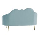 Sofa DKD Home Decor Niebieski Złoty Błękitne niebo Metal Chmury Scandi 155 x 75 x 92 cm