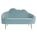 Sofa DKD Home Decor Niebieski Złoty Błękitne niebo Metal Chmury Scandi 155 x 75 x 92 cm