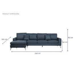 Sofa DKD Home Decor Niebieski Metal 300 x 160 x 85 cm